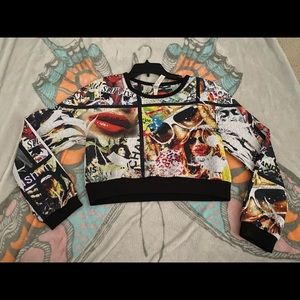 Long sleeve crop top